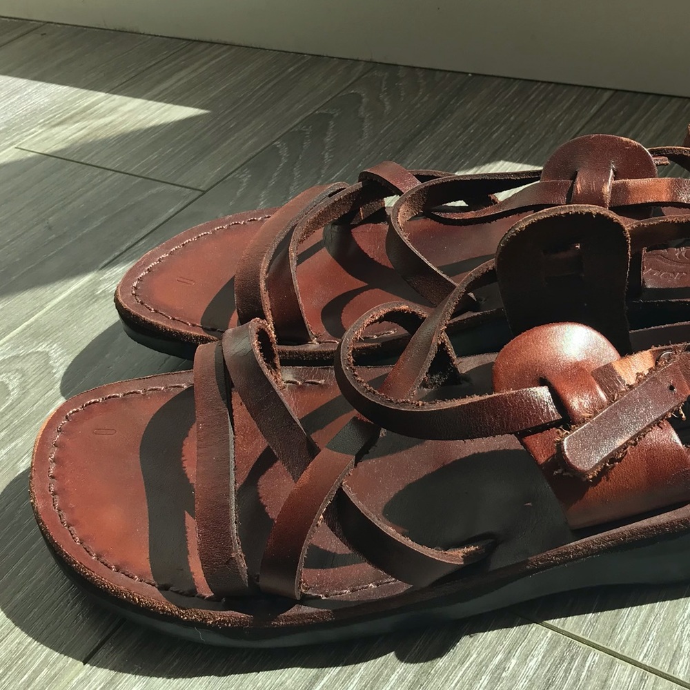 Camel leather sandals (run small)
